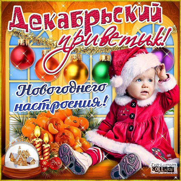 Открытка декабрьский привет