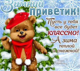 В картинках зимний привет