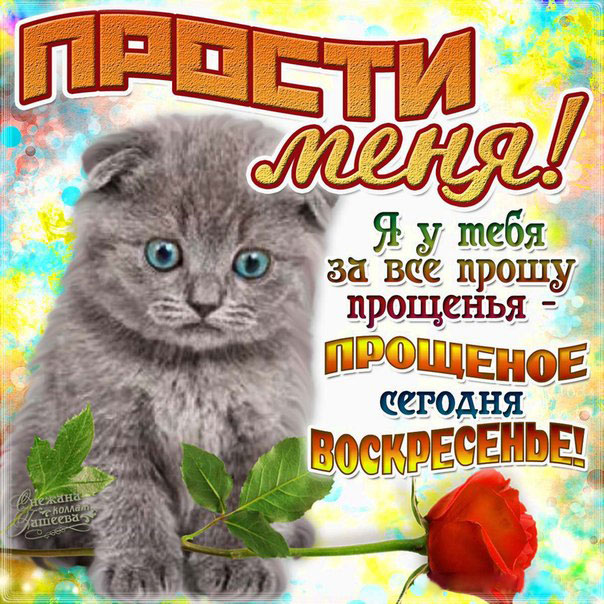 Сегодня прощеное воскресенье картинки со словами