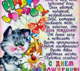 открытка котенок