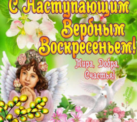 Девушке открытки Вербное воскресенье