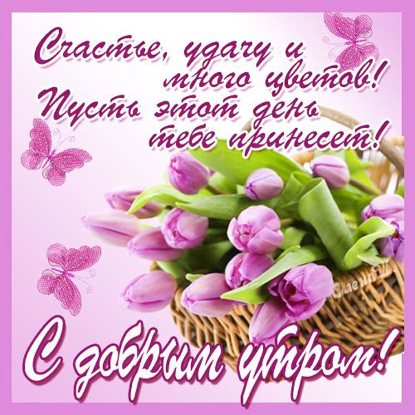 Открытка девушке с добрым Утром