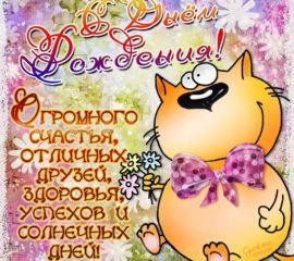 Веселая открытка день Рождения